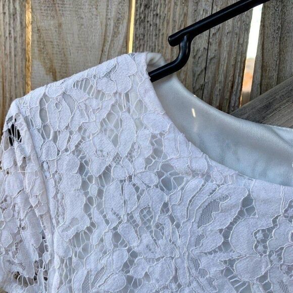 Boohoo dress short sleeve below knee lace size 8 - Picture 4 of 8